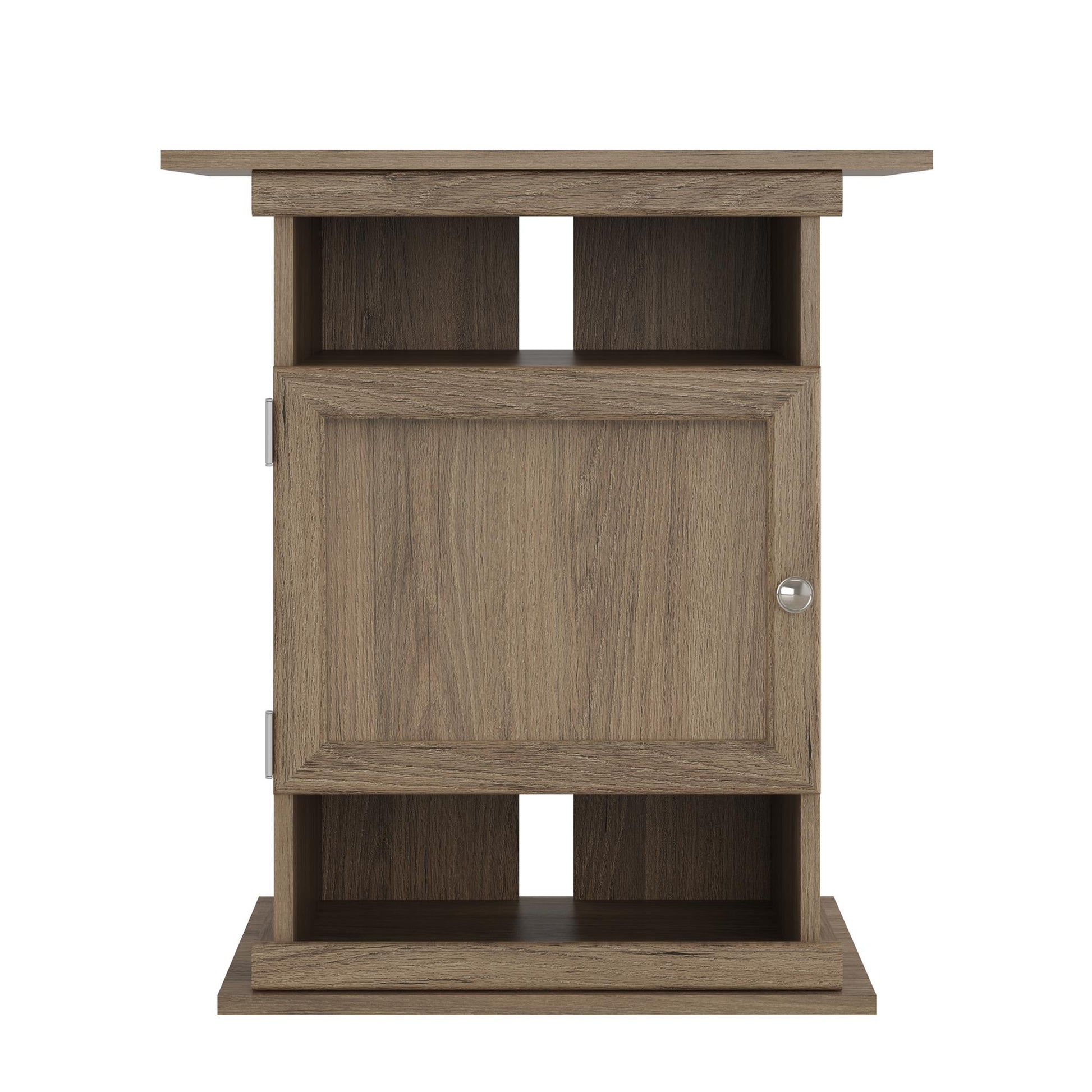 10/20 Gallon Aquarium Stand with Open and Concealed Storage - Rustic Oak