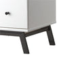 Rowan Valley Lark Urban 3 Drawer Dresser with Angled Metal Base - White