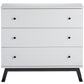 Rowan Valley Lark Urban 3 Drawer Dresser with Angled Metal Base - White