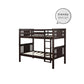 Dylan Wooden Twin over Twin Bunk Bed with Wood Slats - Espresso