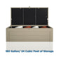 Outdoor Weather-Resistant Patio Deck Storage Box with Locking Hinge Design - Tan