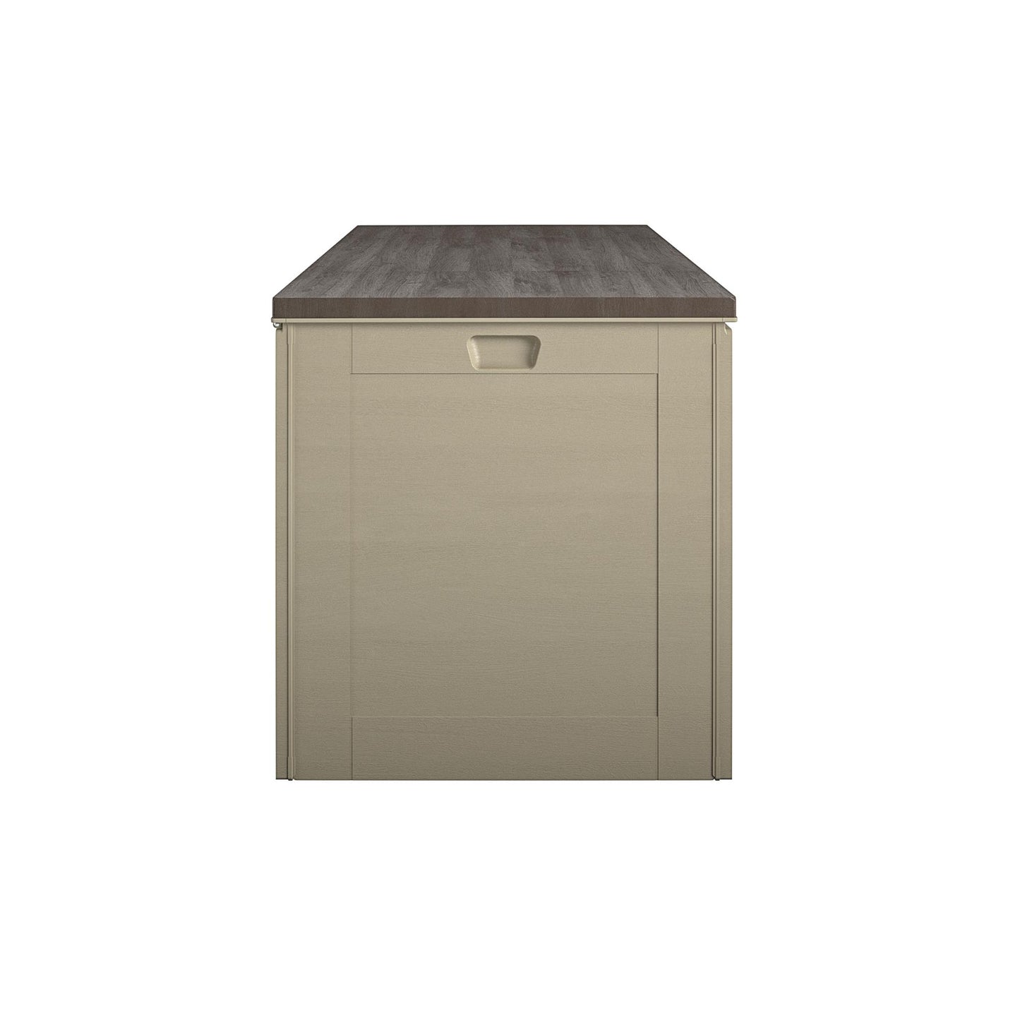 Outdoor Weather-Resistant Patio Deck Storage Box with Locking Hinge Design - Tan