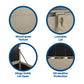 Outdoor Weather-Resistant Patio Deck Storage Box with Locking Hinge Design - Tan