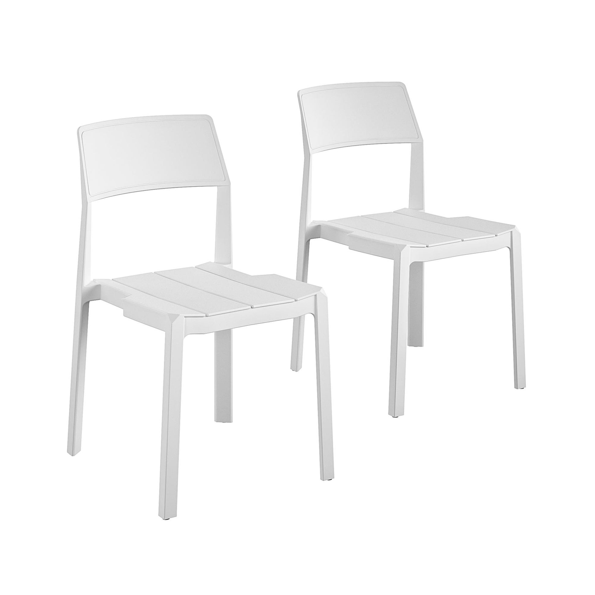 Poolside Collection Chandler Stacking Dining Chairs Indoor/Outdoor, Set of 2 - Yellow - 2-Pack