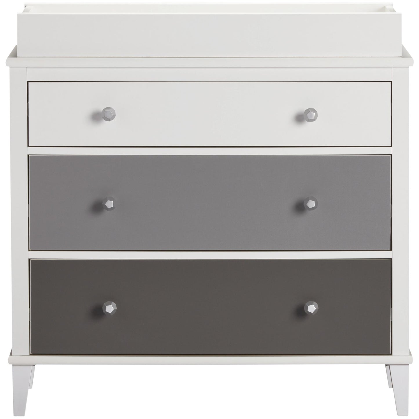 Monarch Hill Poppy 3 Drawer Changing Table with 2 Sets of Knobs - Gray
