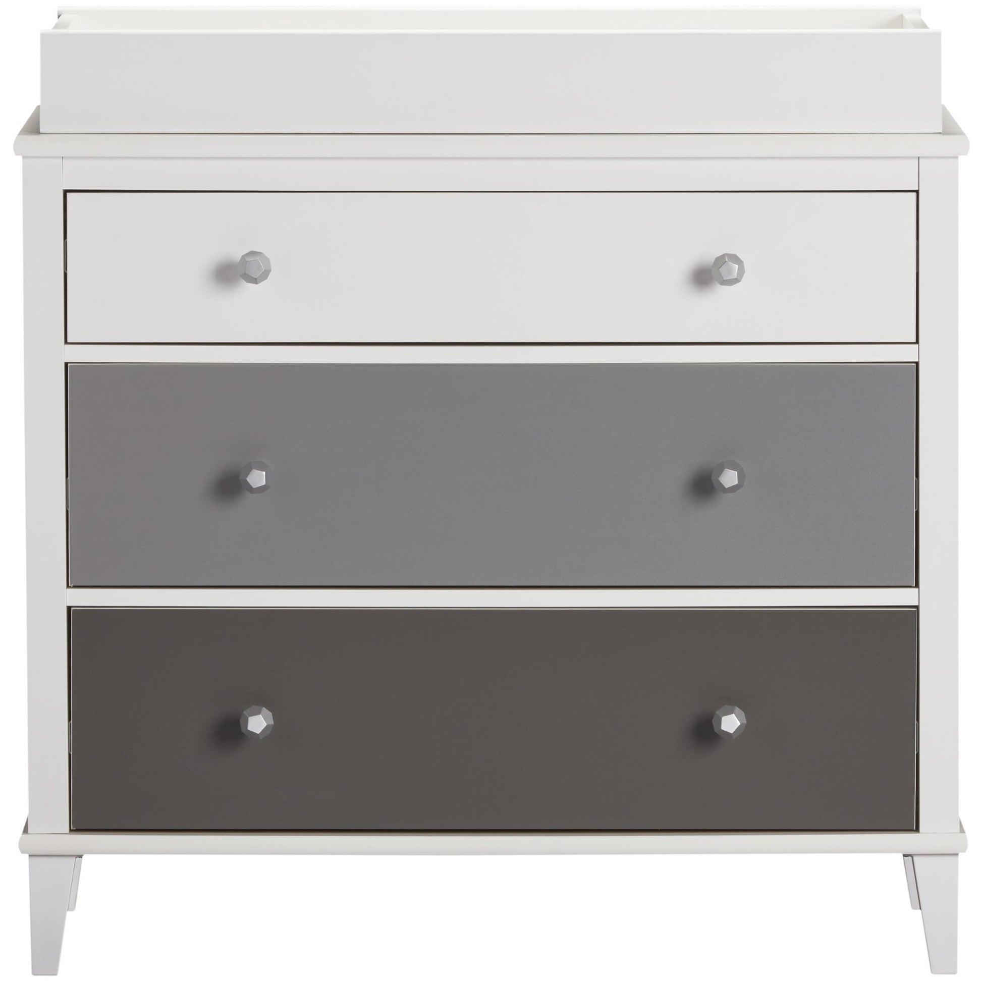 Monarch Hill Poppy 3 Drawer Changing Table with 2 Sets of Knobs - Gray