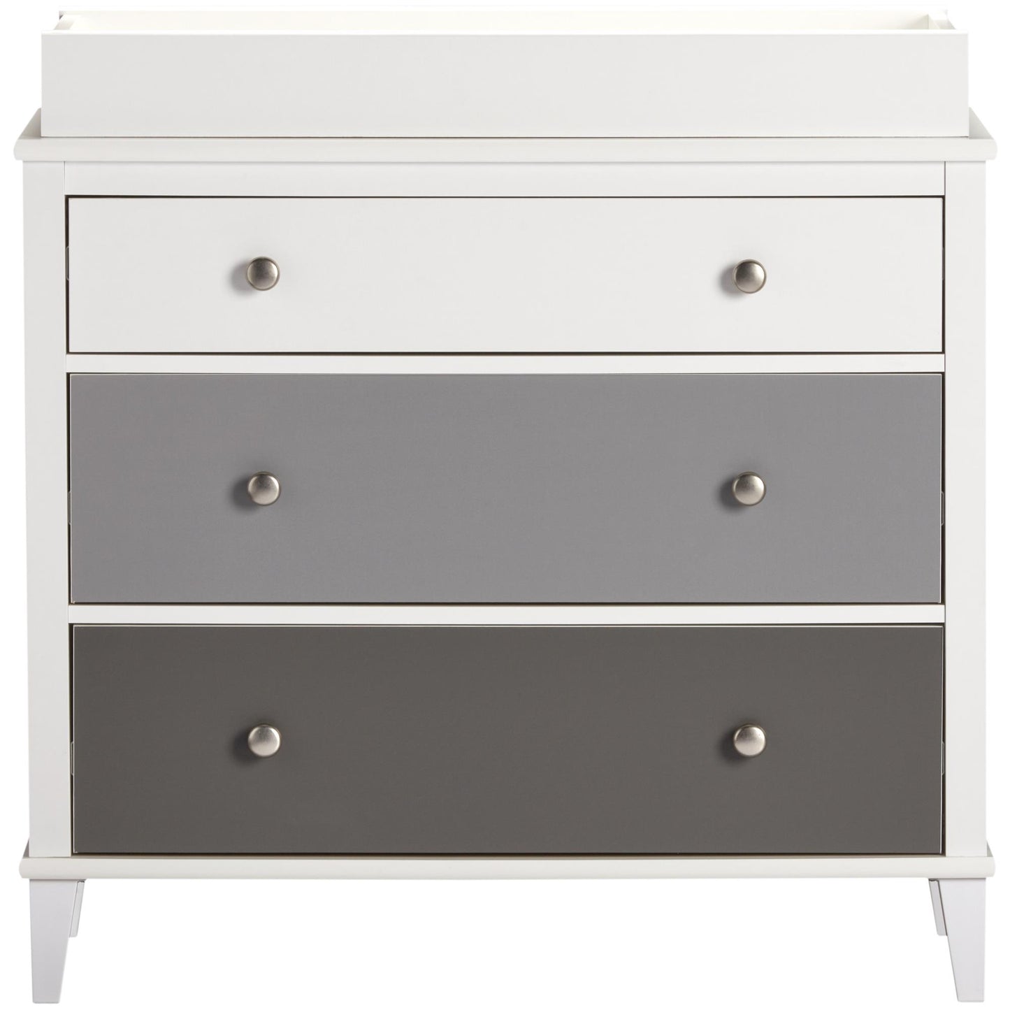 Monarch Hill Poppy 3 Drawer Changing Table with 2 Sets of Knobs - Gray
