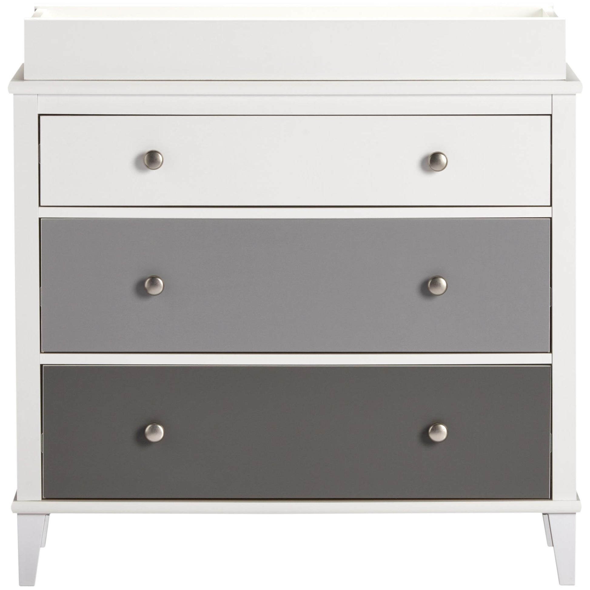 Monarch Hill Poppy 3 Drawer Changing Table with 2 Sets of Knobs - Gray