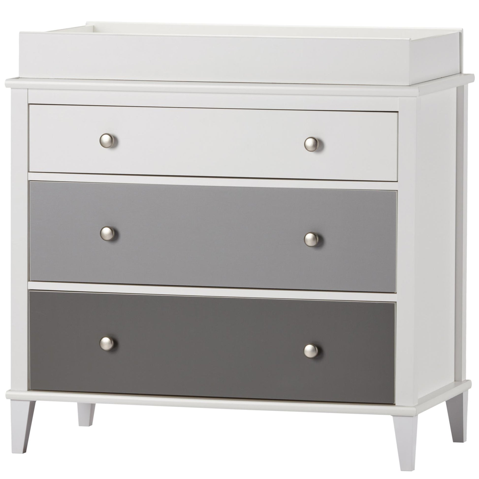 Monarch Hill Poppy 3 Drawer Changing Table with 2 Sets of Knobs - Gray