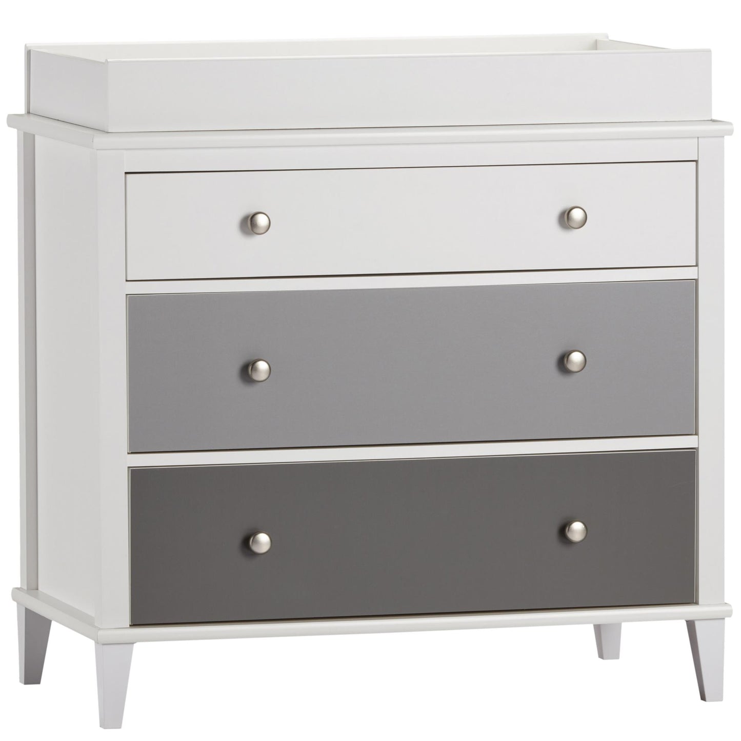 Monarch Hill Poppy 3 Drawer Changing Table with 2 Sets of Knobs - Gray