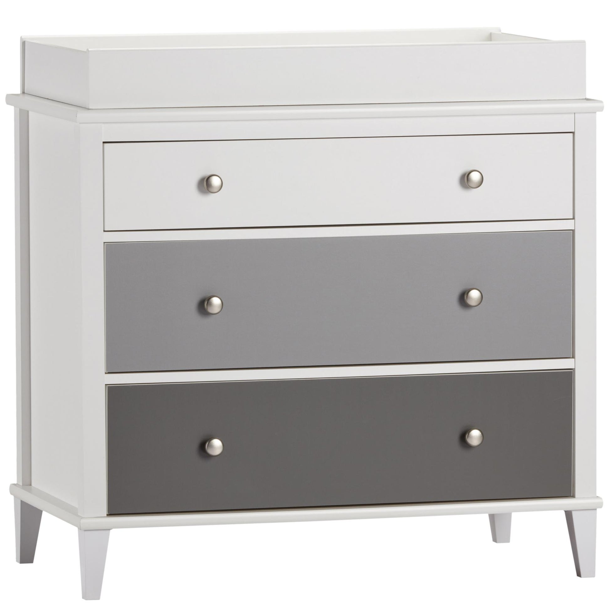 Monarch Hill Poppy 3 Drawer Changing Table with 2 Sets of Knobs - Gray