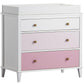 Monarch Hill Poppy 3 Drawer Changing Table with 2 Sets of Knobs - Pink