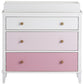 Monarch Hill Poppy 3 Drawer Changing Table with 2 Sets of Knobs - Pink