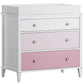 Monarch Hill Poppy 3 Drawer Changing Table with 2 Sets of Knobs - Pink