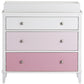 Monarch Hill Poppy 3 Drawer Changing Table with 2 Sets of Knobs - Pink