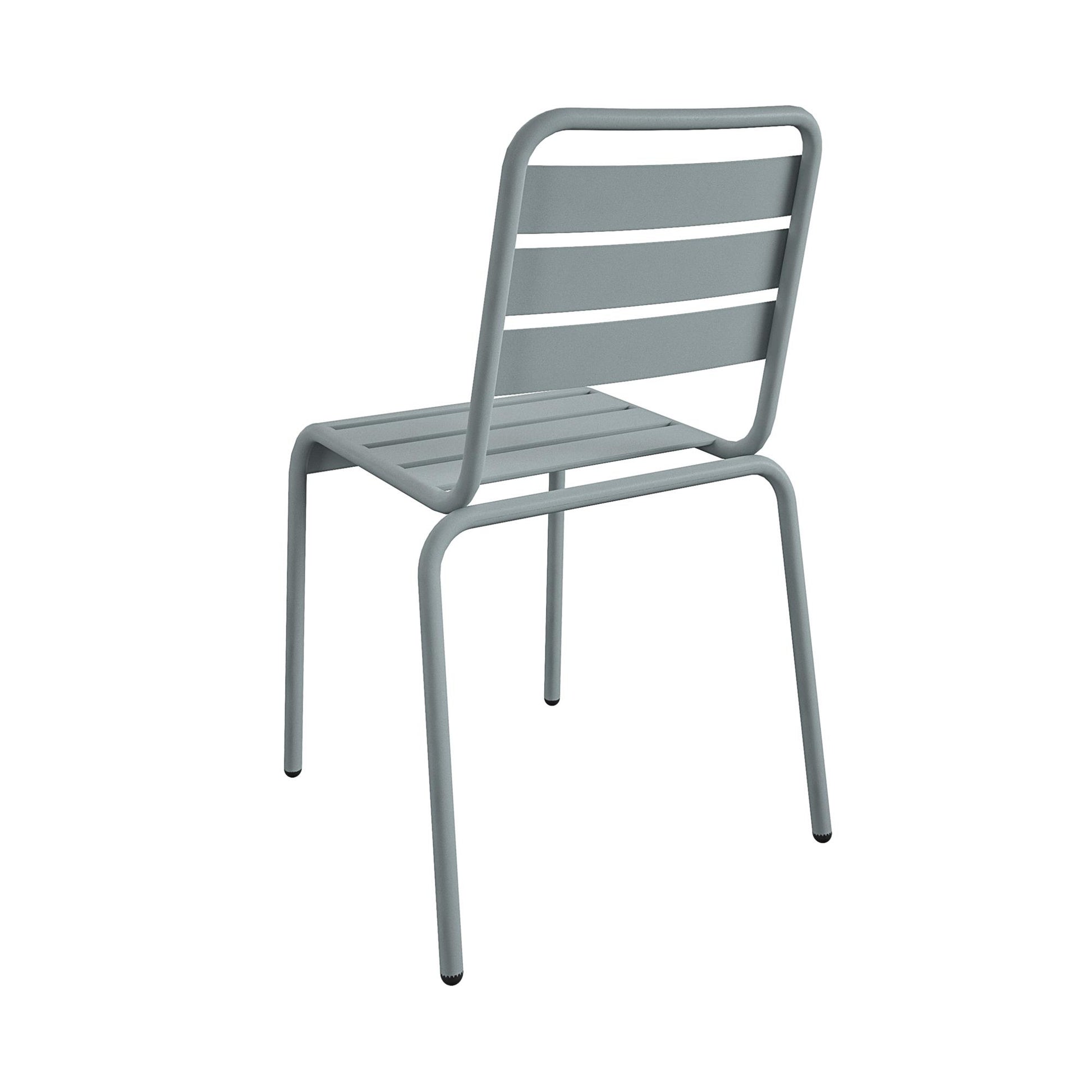 Poolside Gossip June Outdoor/Indoor Stacking Dining Chairs, Set of 2 - Light Gray - 2-Pack