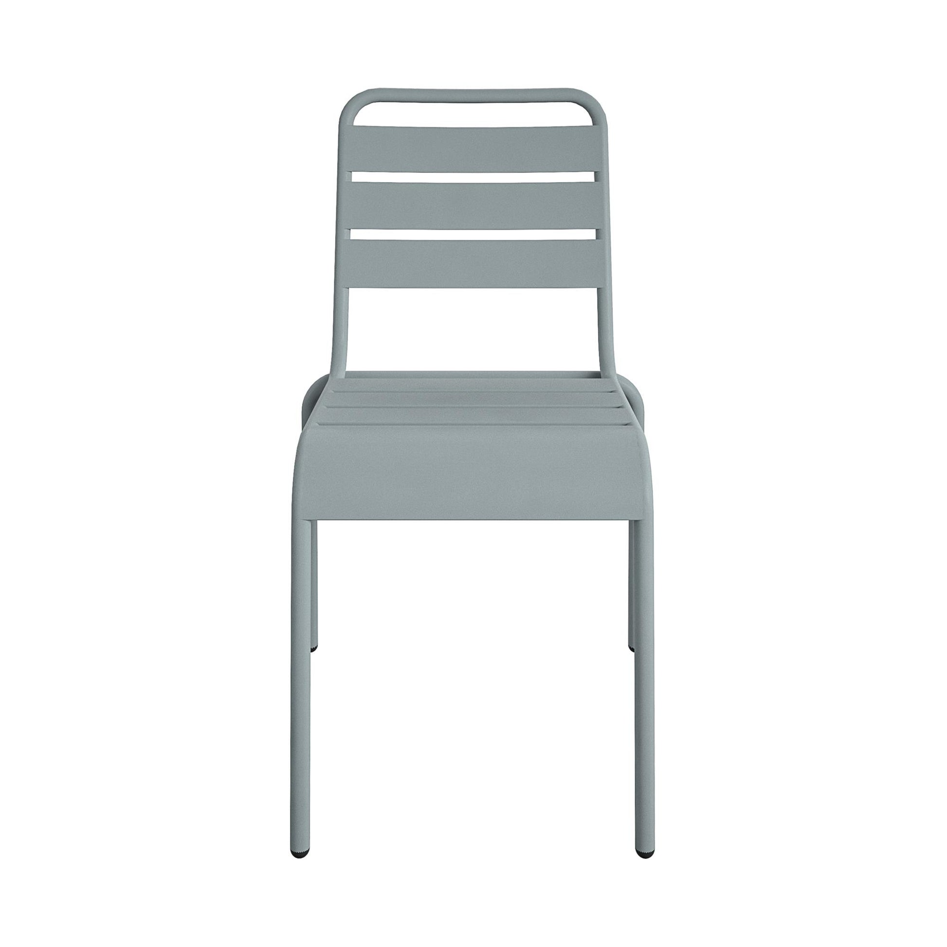 Poolside Gossip June Outdoor/Indoor Stacking Dining Chairs, Set of 2 - Light Gray - 2-Pack