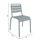 Poolside Gossip June Outdoor/Indoor Stacking Dining Chairs, Set of 2 - Light Gray - 2-Pack