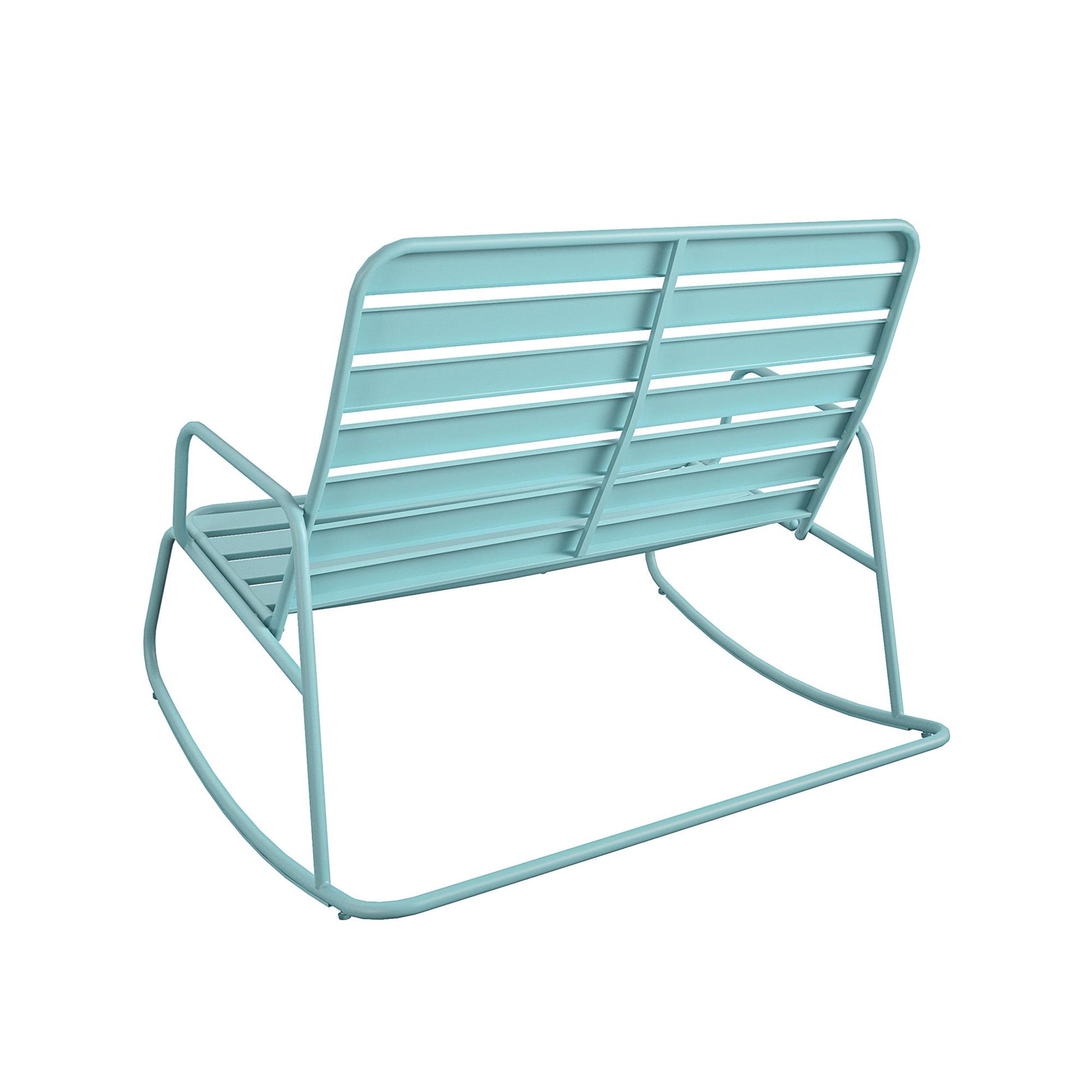 Poolside Gossip Roberta Outdoor/Indoor Rocker Loveseat - Aqua Haze - 1-Pack
