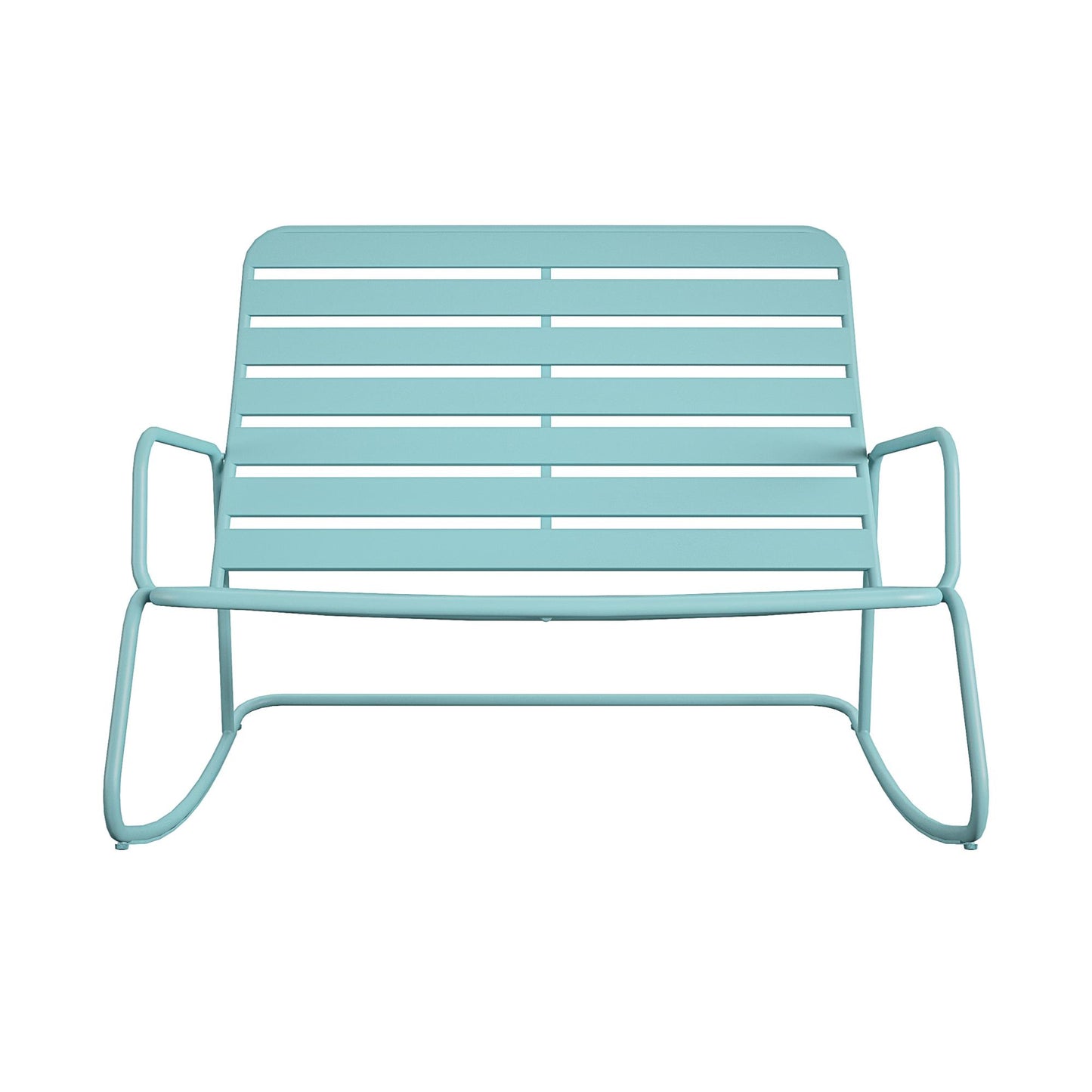 Poolside Gossip Roberta Outdoor/Indoor Rocker Loveseat - Aqua Haze - 1-Pack