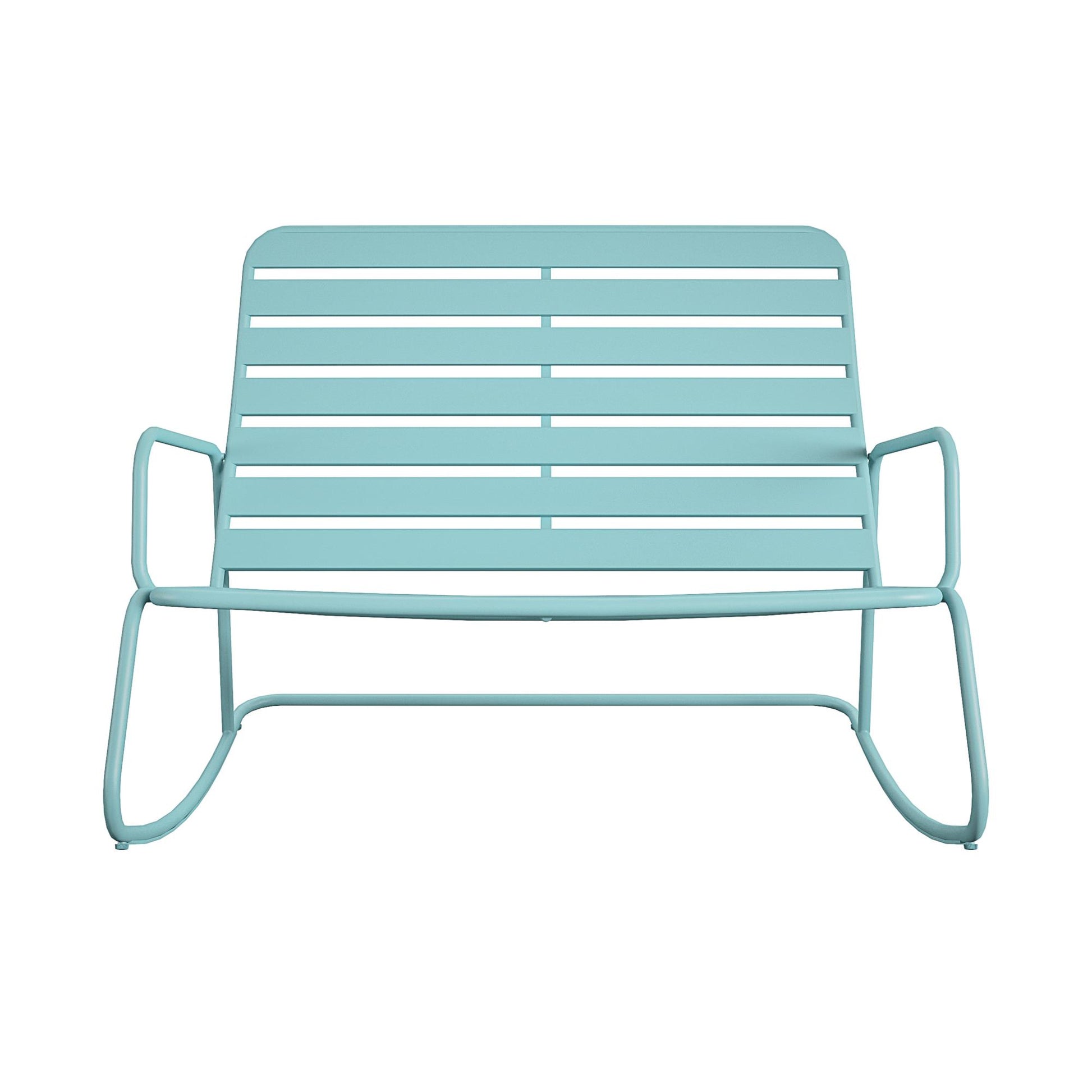 Poolside Gossip Roberta Outdoor/Indoor Rocker Loveseat - Aqua Haze - 1-Pack