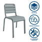 Poolside Gossip June Outdoor/Indoor Stacking Dining Chairs, Set of 2 - Light Gray - 2-Pack