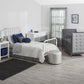 Monarch Hill Wren Metal Bed with Curved Scrollwork Design - White - Twin