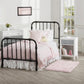 Monarch Hill Wren Metal Bed with Curved Scrollwork Design - Black - Twin
