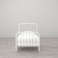 Monarch Hill Wren Metal Bed with Curved Scrollwork Design - White - Twin