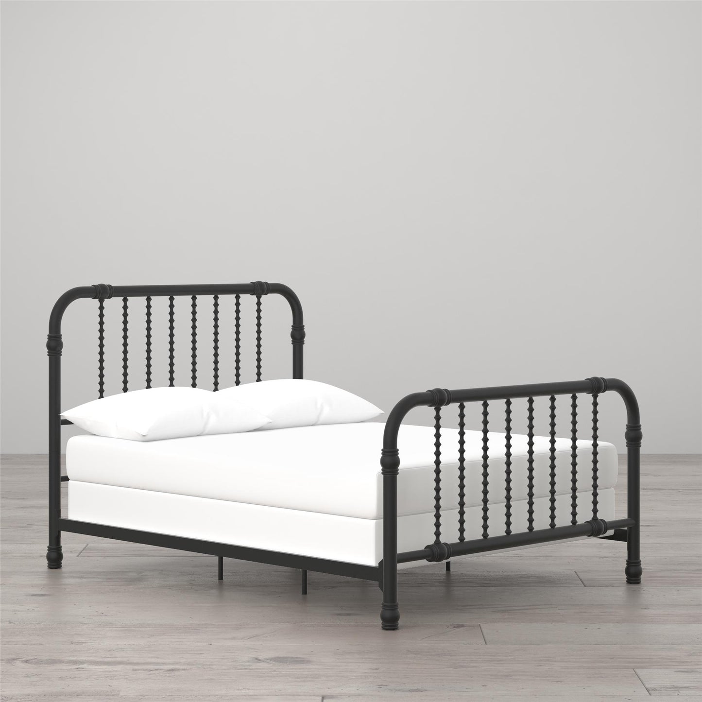 Monarch Hill Wren Metal Bed with Curved Scrollwork Design - White - Twin