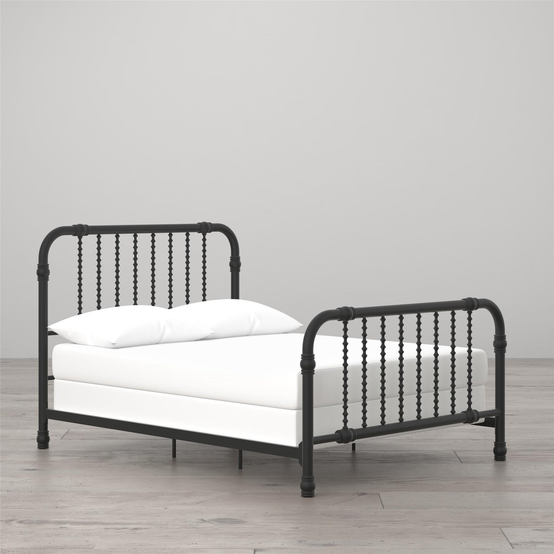 Monarch Hill Wren Metal Bed with Curved Scrollwork Design - White - Twin