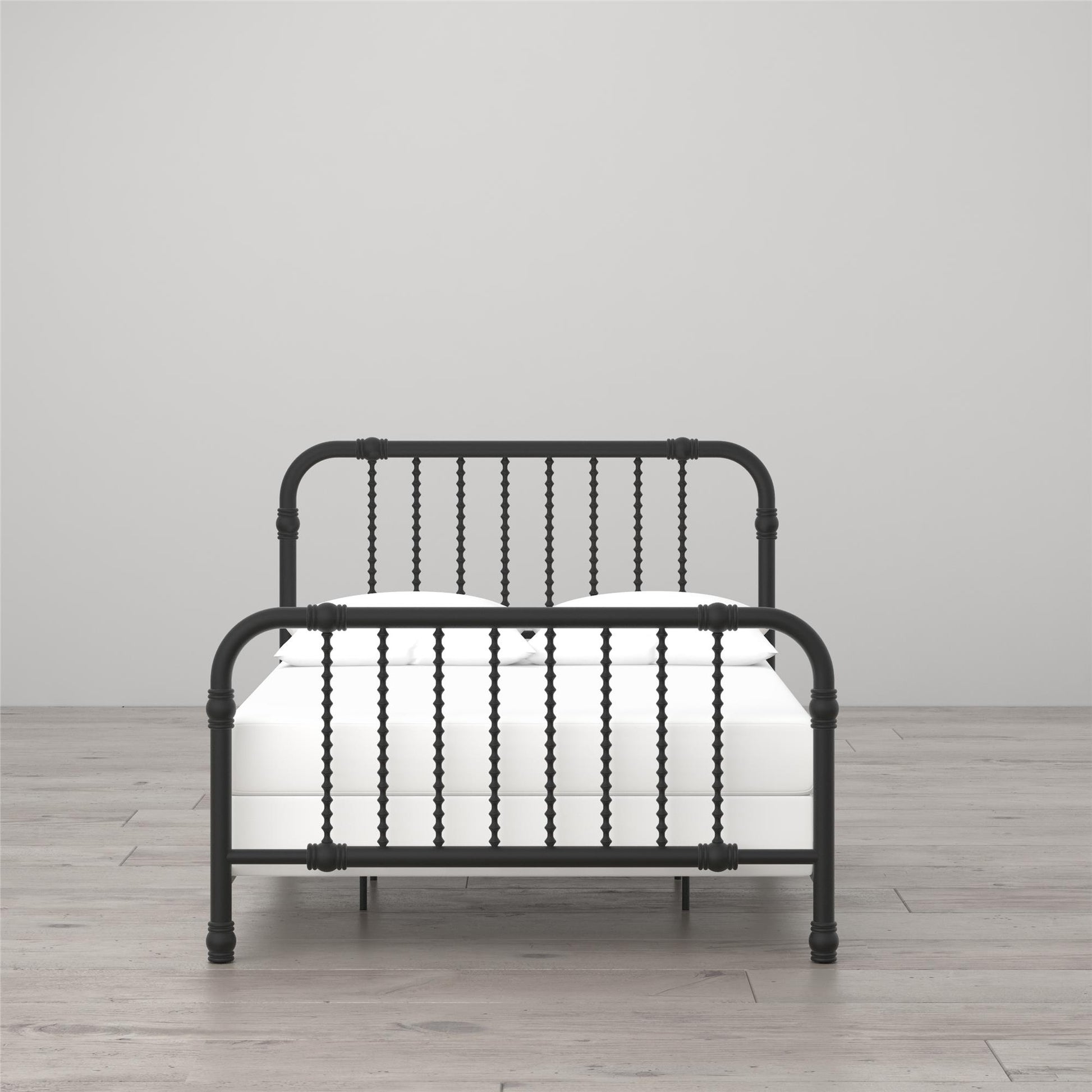 Monarch Hill Wren Metal Bed with Curved Scrollwork Design - Black - Full