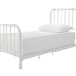 Monarch Hill Wren Metal Bed with Curved Scrollwork Design - White - Twin