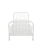 Monarch Hill Wren Metal Bed with Curved Scrollwork Design - White - Twin