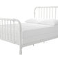 Monarch Hill Wren Metal Bed with Curved Scrollwork Design - White - Full