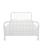 Monarch Hill Wren Metal Bed with Curved Scrollwork Design - White - Full