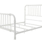 Monarch Hill Wren Metal Bed with Curved Scrollwork Design - White - Full