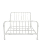 Monarch Hill Wren Metal Bed with Curved Scrollwork Design - White - Full