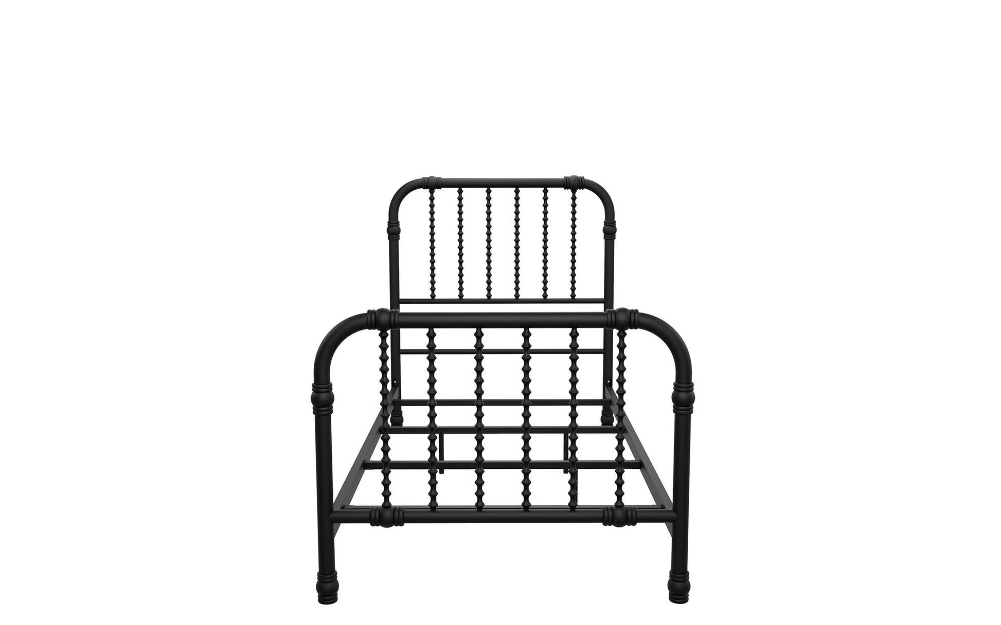 Monarch Hill Wren Metal Bed with Curved Scrollwork Design - Black - Twin