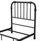 Monarch Hill Wren Metal Bed with Curved Scrollwork Design - Black - Twin