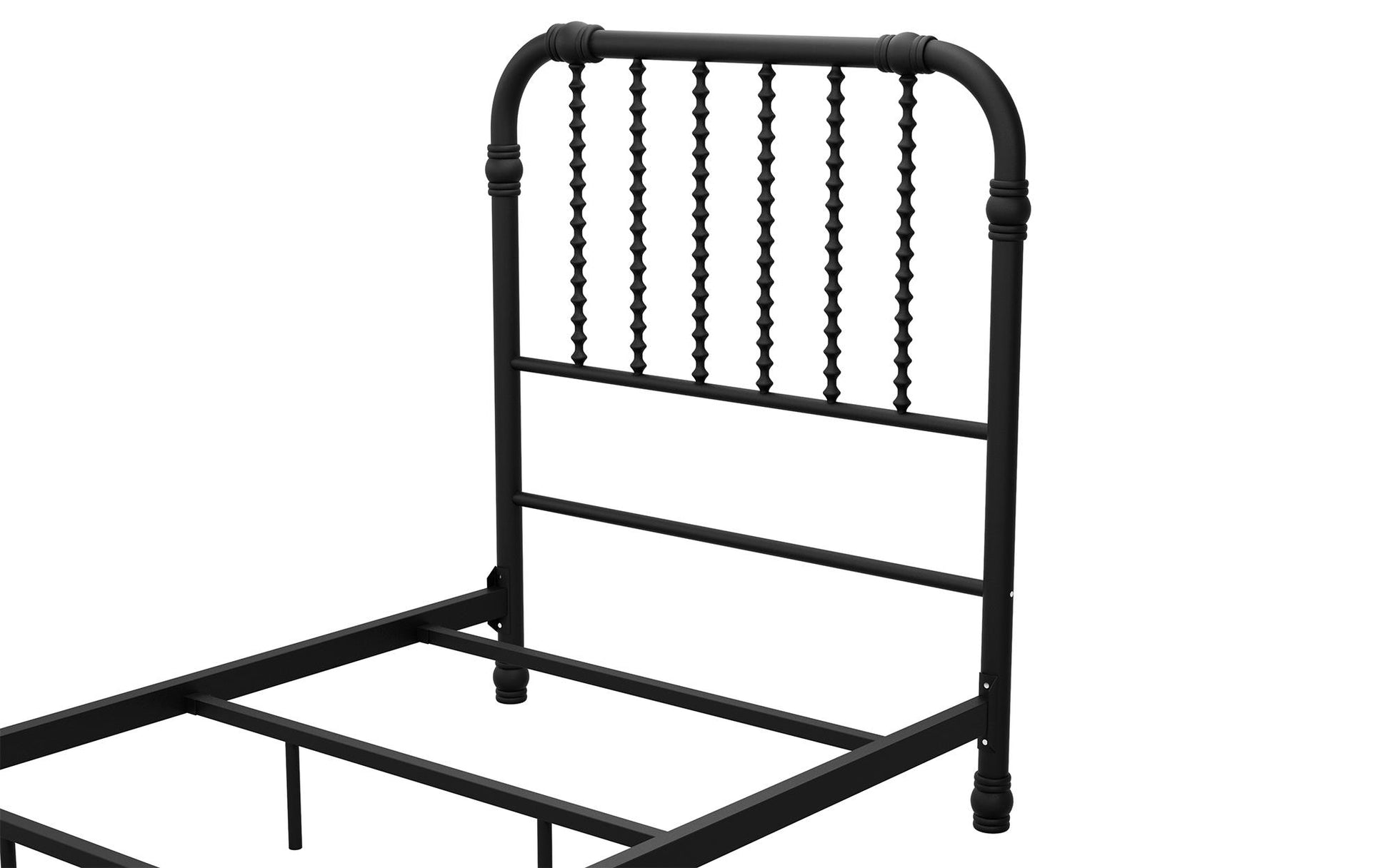 Monarch Hill Wren Metal Bed with Curved Scrollwork Design - Black - Twin