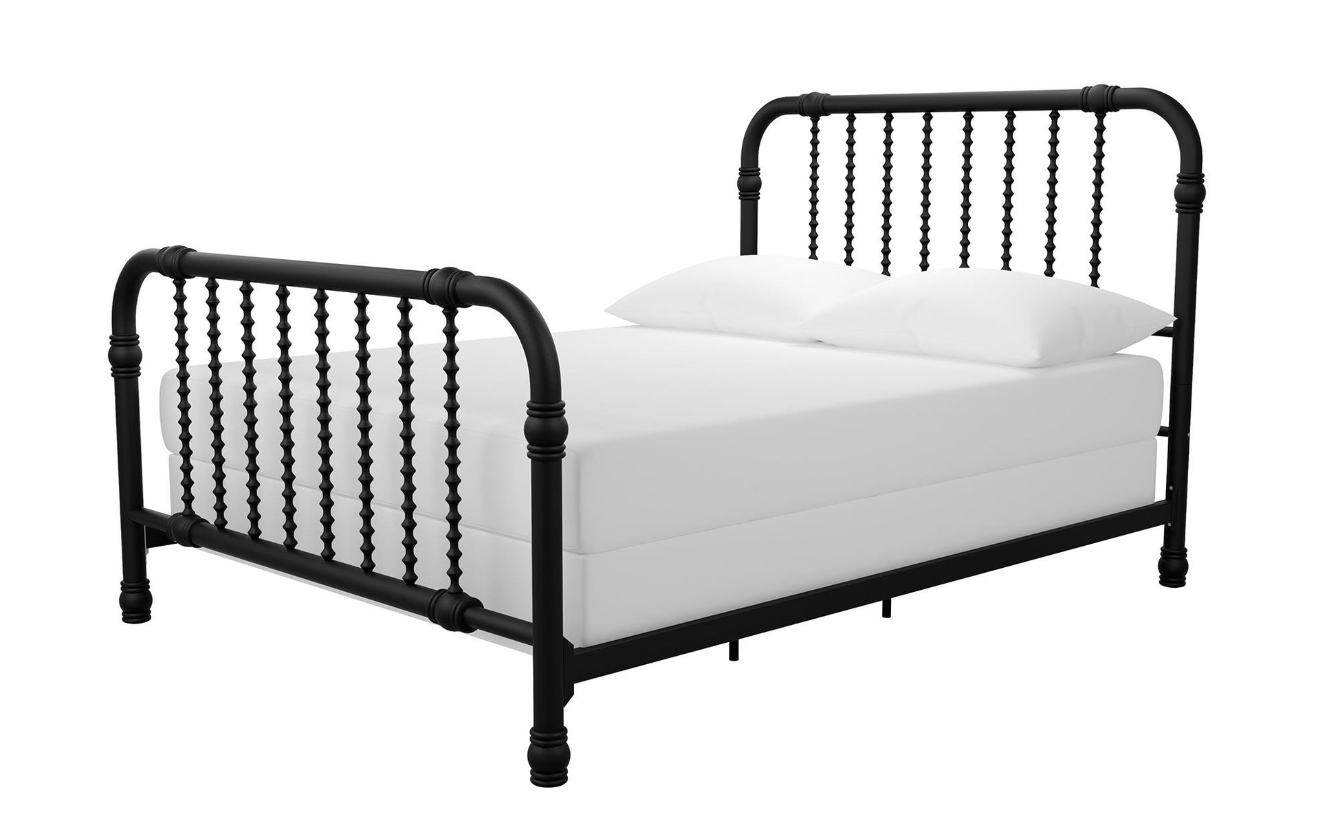 Monarch Hill Wren Metal Bed with Curved Scrollwork Design - Black - Full