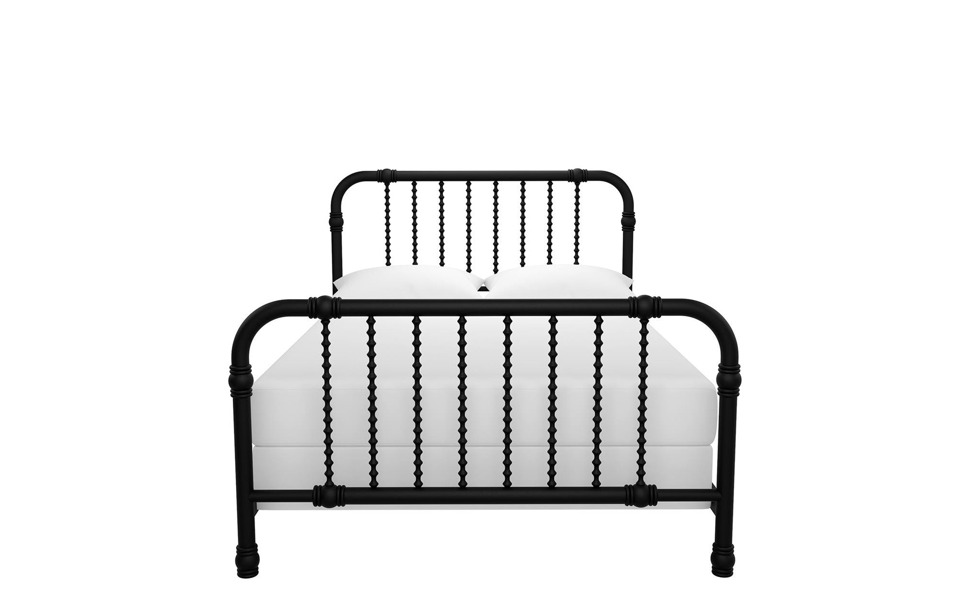 Monarch Hill Wren Metal Bed with Curved Scrollwork Design - Black - Full