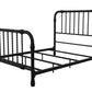 Monarch Hill Wren Metal Bed with Curved Scrollwork Design - Black - Full