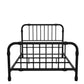 Monarch Hill Wren Metal Bed with Curved Scrollwork Design - Black - Full