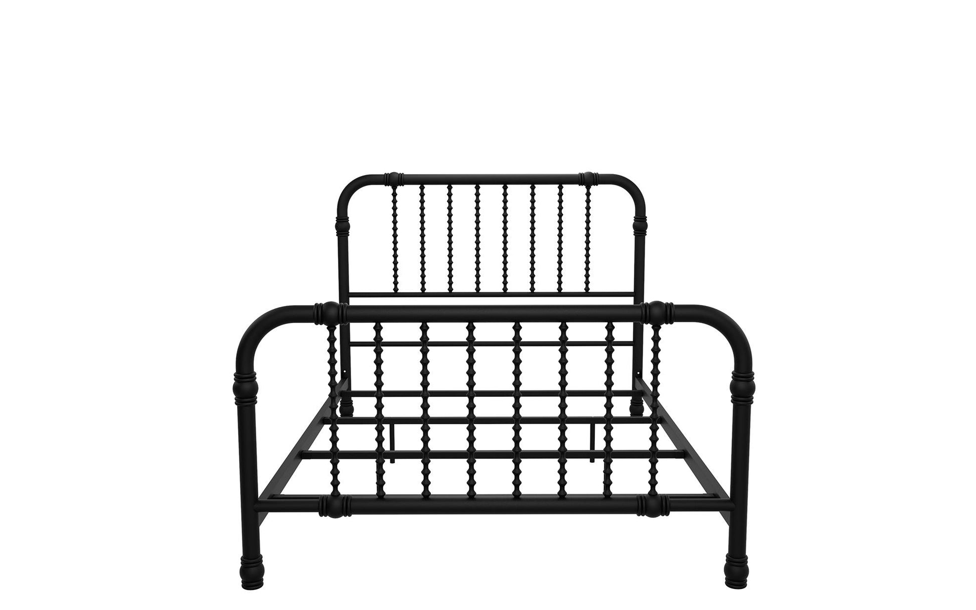 Monarch Hill Wren Metal Bed with Curved Scrollwork Design - Black - Full
