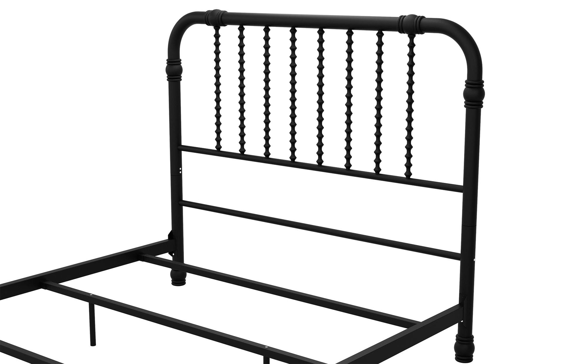Monarch Hill Wren Metal Bed with Curved Scrollwork Design - Black - Full