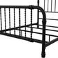Monarch Hill Wren Metal Bed with Curved Scrollwork Design - Black - Full