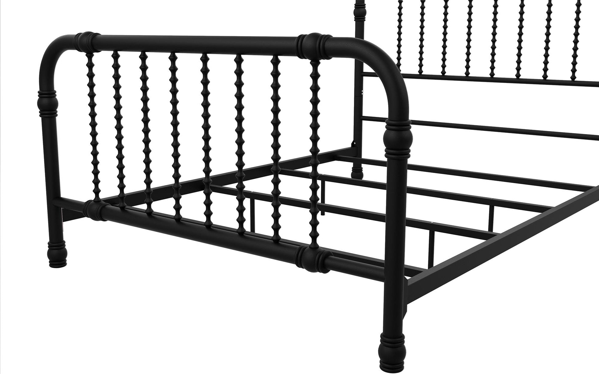 Monarch Hill Wren Metal Bed with Curved Scrollwork Design - Black - Full