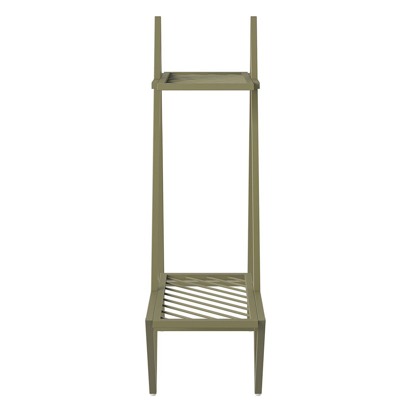Botanika Plant Stand with 2 Metal Shelves for Potted Flowers - Olive Green